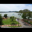 Diesmal blicken wir von unserem Zimmer auf den Sungai Kemaman